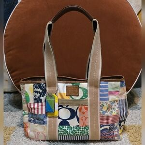 Coach Hampton Weekend Patchwork Tote